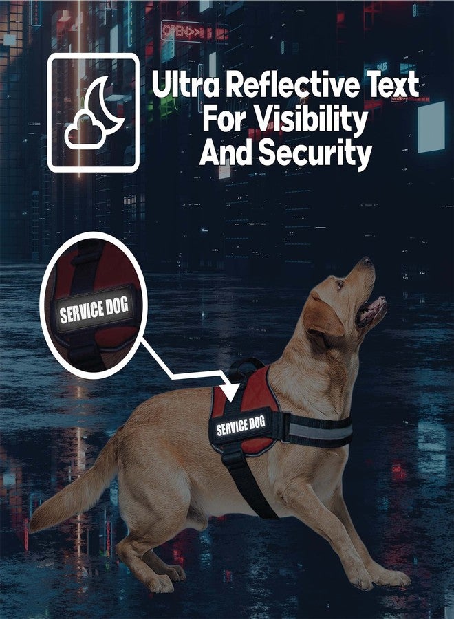 Laughing Lizards Service Dog Vest Patches (2-Pack) - Highly Reflective Embroidered Patches for Harness in 3 Sizes (Medium 4.5" x 1.5") - Image 5